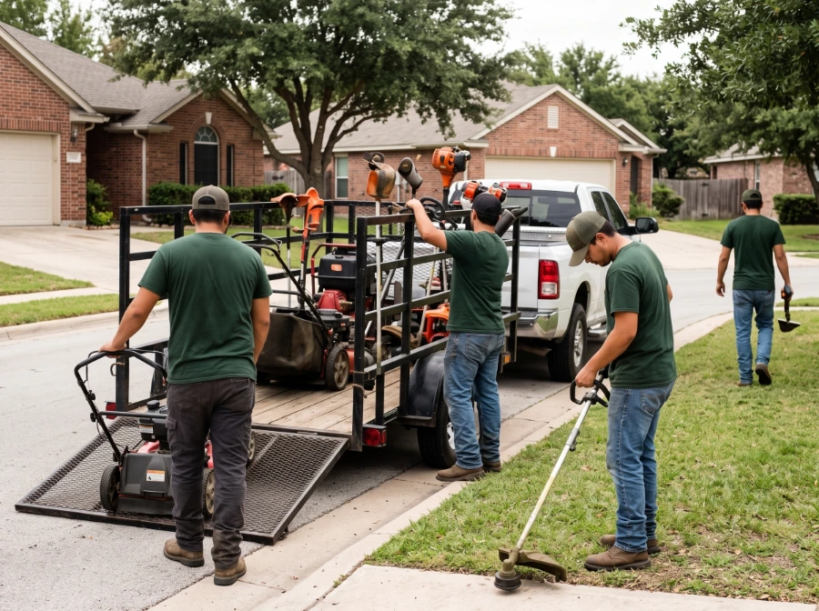 Lawn service crew in Killeen, TX
